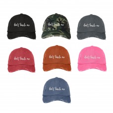 DON&apos;T HASSLE ME Distressed Dad Hat Embroidered Cursive Baseball Cap Hats  eb-04461441